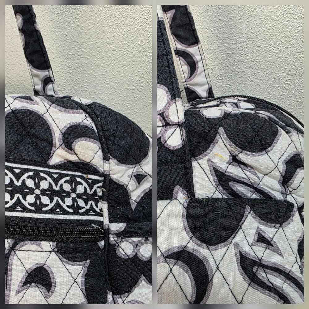 Vera Bradley Diaper Baby Bag Floral Pattern In Black & White